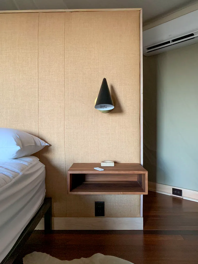 Open-shelf floating nightstand handcrafted in San Antonio