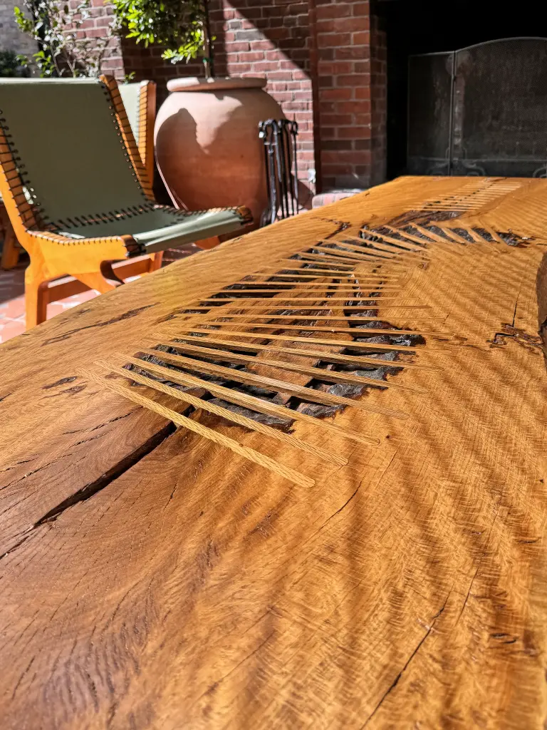 Custom wood slab coffee table San Antonio