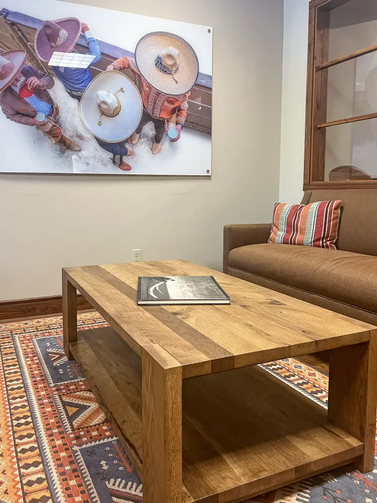 Custom oak coffee table San Antonio
